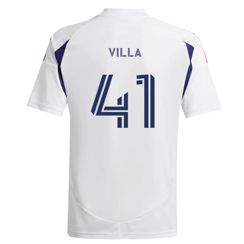 Danxen Bambino Maglia Gio Villa #41 Blu Reale Rosso Marrone Kit Gara Away 2026/27 Maglietta