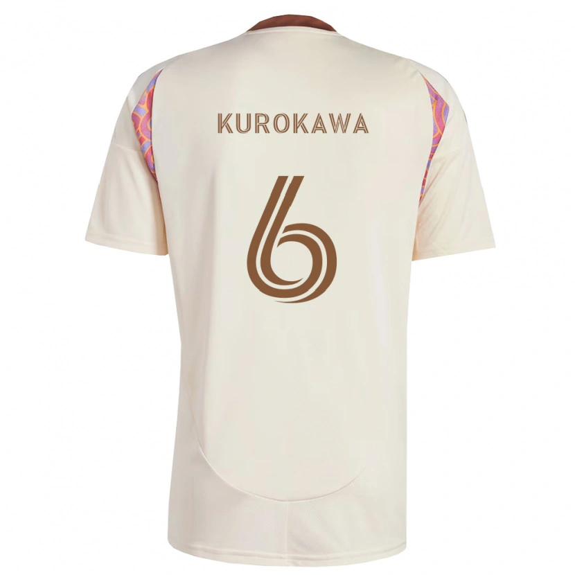 Danxen Bambino Maglia Keisuke Kurokawa #6 Rosa Bianco Sporco Kit Gara Away 2026/27 Maglietta