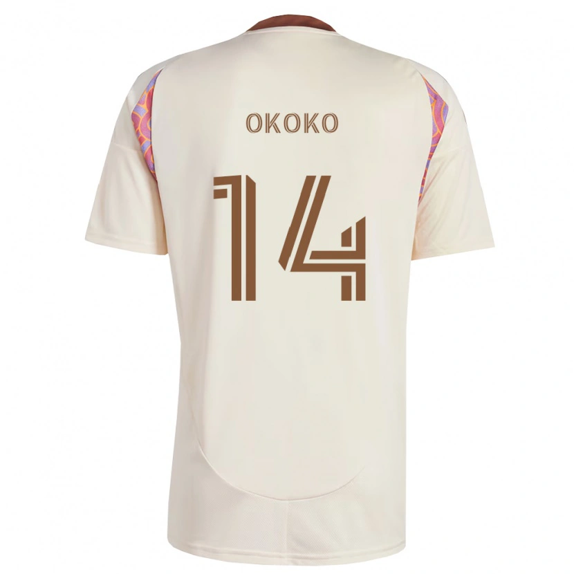 Danxen Bambino Maglia Lohamba Okoko #14 Rosa Bianco Sporco Kit Gara Away 2026/27 Maglietta