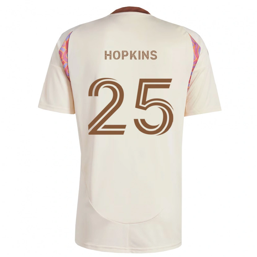 Danxen Bambino Maglia Jackson Hopkins #25 Rosa Bianco Sporco Kit Gara Away 2026/27 Maglietta