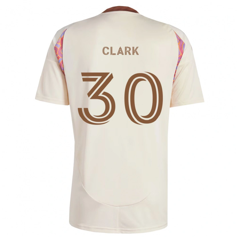 Danxen Bambino Maglia Caden Clark #30 Rosa Bianco Sporco Kit Gara Away 2026/27 Maglietta