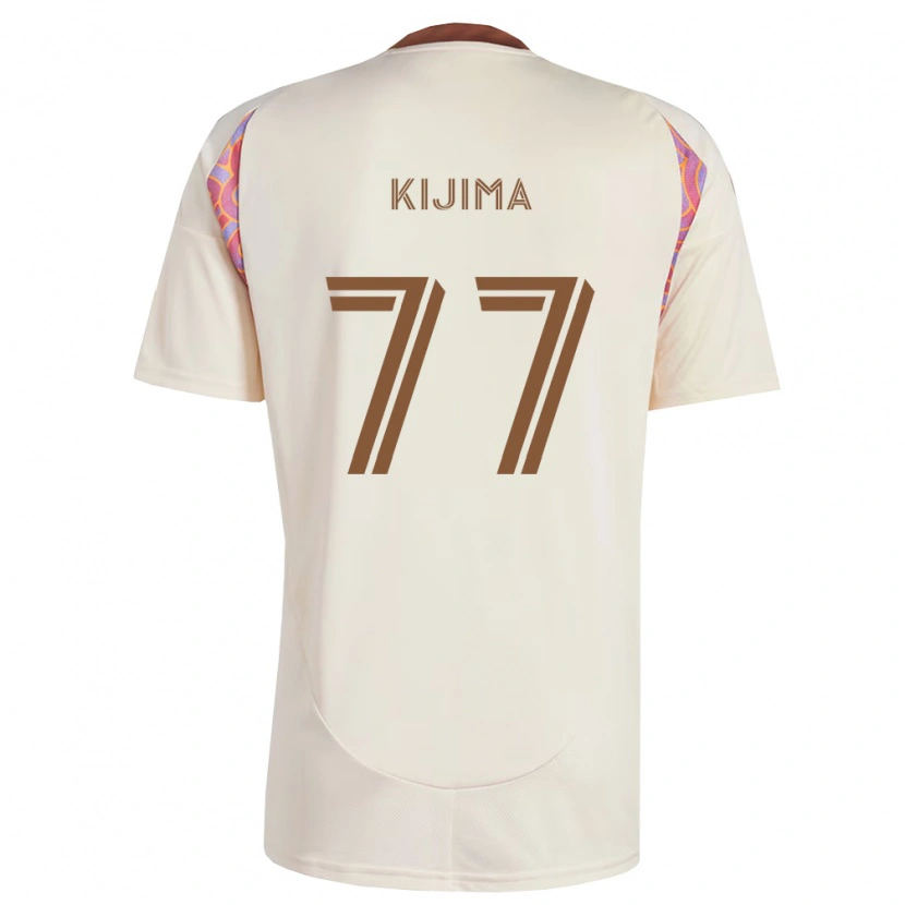 Danxen Bambino Maglia Hosei Kijima #77 Rosa Bianco Sporco Kit Gara Away 2026/27 Maglietta