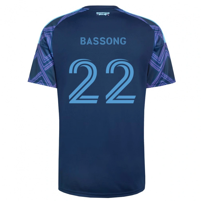 Danxen Bambino Maglia Zorhan Bassong #22 Blu Reale Viola Kit Gara Away 2026/27 Maglietta