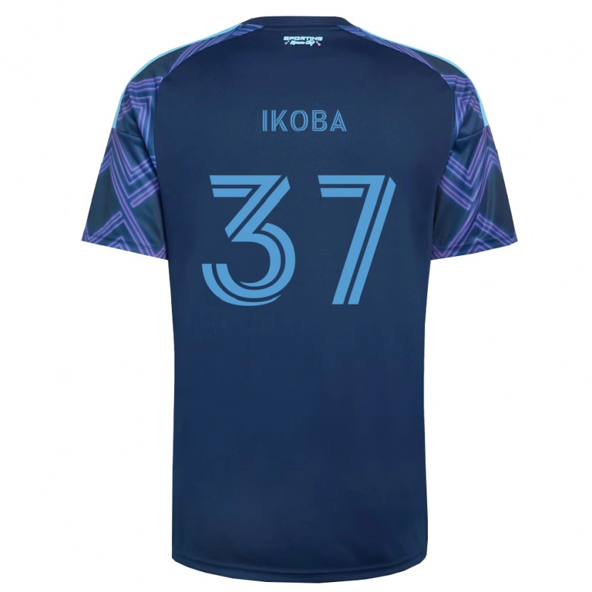 Danxen Bambino Maglia Tega Ikoba #37 Blu Reale Viola Kit Gara Away 2026/27 Maglietta