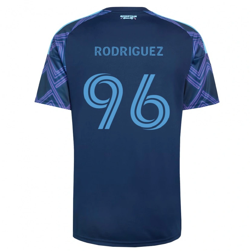 Danxen Bambino Maglia Missael Rodríguez #96 Blu Reale Viola Kit Gara Away 2026/27 Maglietta