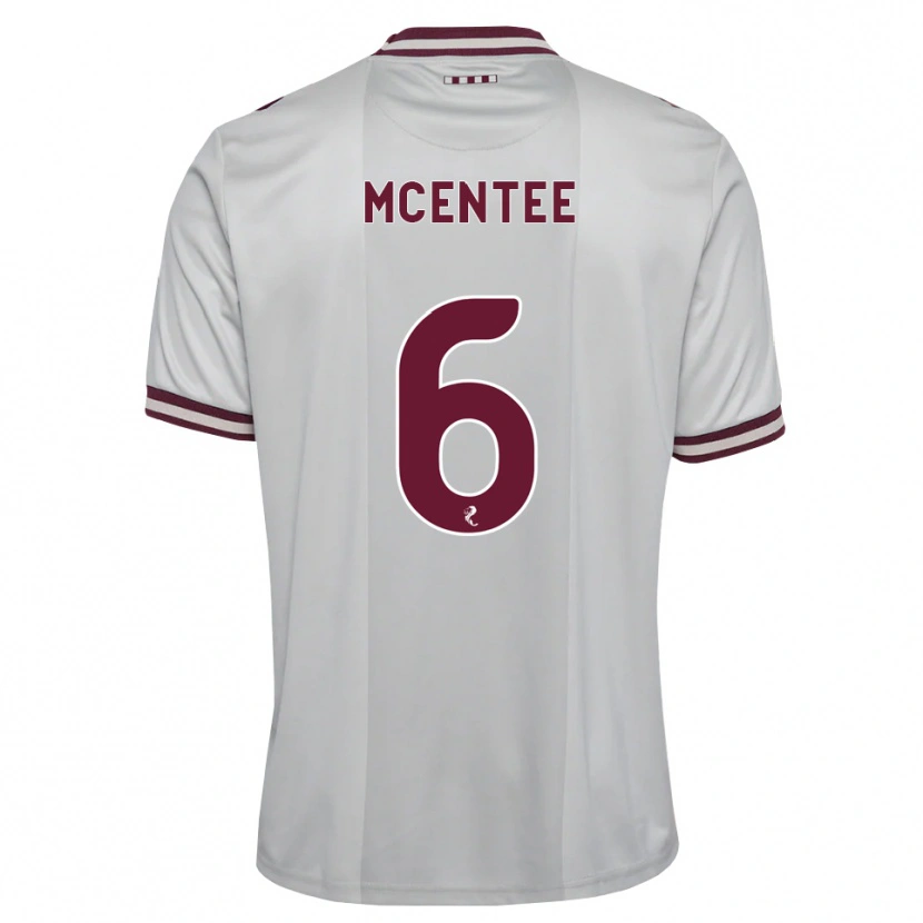 Danxen Bambino Maglia Oisin Mcentee #6 Borgogna Bianco Kit Gara Away 2026/27 Maglietta