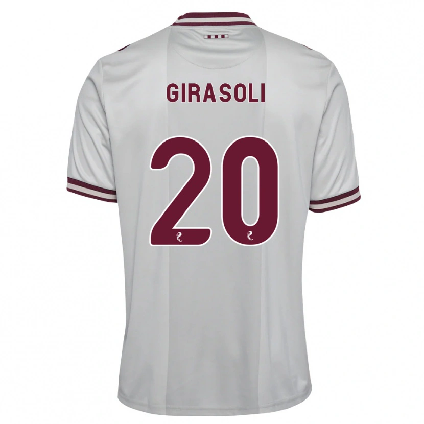 Danxen Bambino Maglia Carly Girasoli #20 Borgogna Bianco Kit Gara Away 2026/27 Maglietta