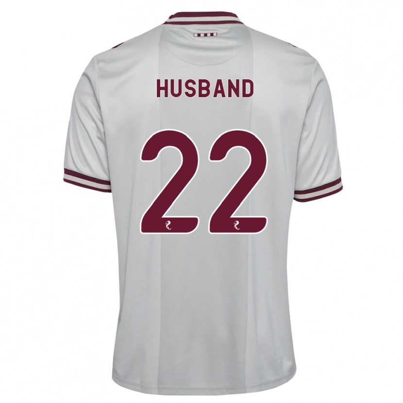 Danxen Bambino Maglia Jessica Husband #22 Borgogna Bianco Kit Gara Away 2026/27 Maglietta
