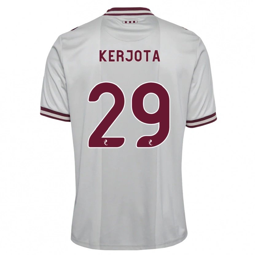 Danxen Bambino Maglia Sabah Kerjota #29 Borgogna Bianco Kit Gara Away 2026/27 Maglietta