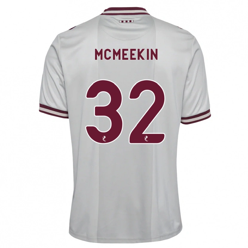Danxen Bambino Maglia Keir Mcmeekin #32 Borgogna Bianco Kit Gara Away 2026/27 Maglietta