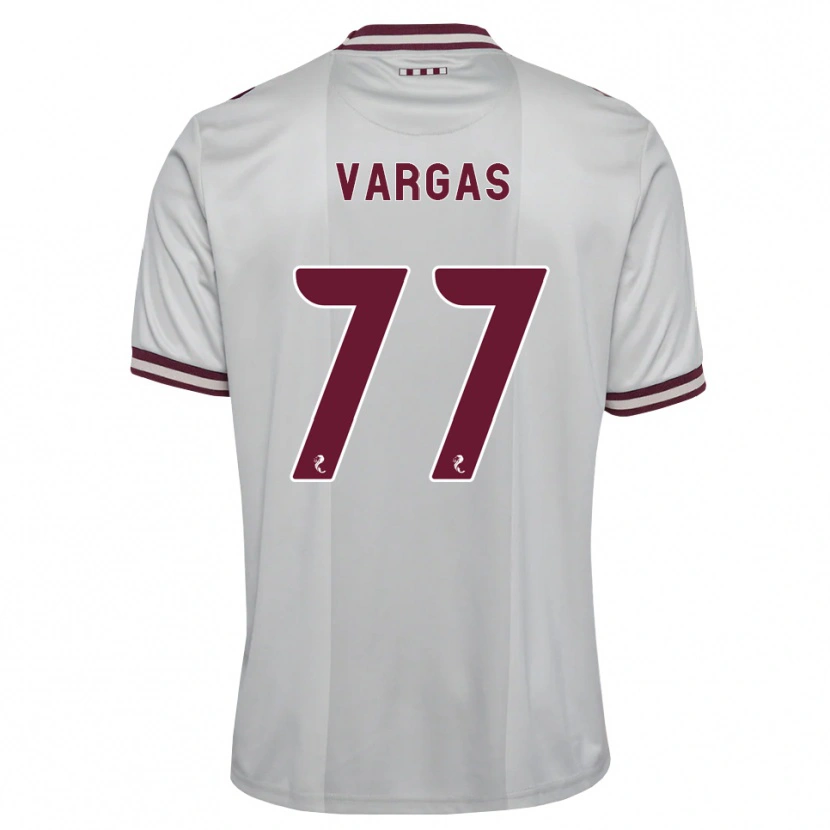 Danxen Bambino Maglia Kenneth Vargas #77 Borgogna Bianco Kit Gara Away 2026/27 Maglietta