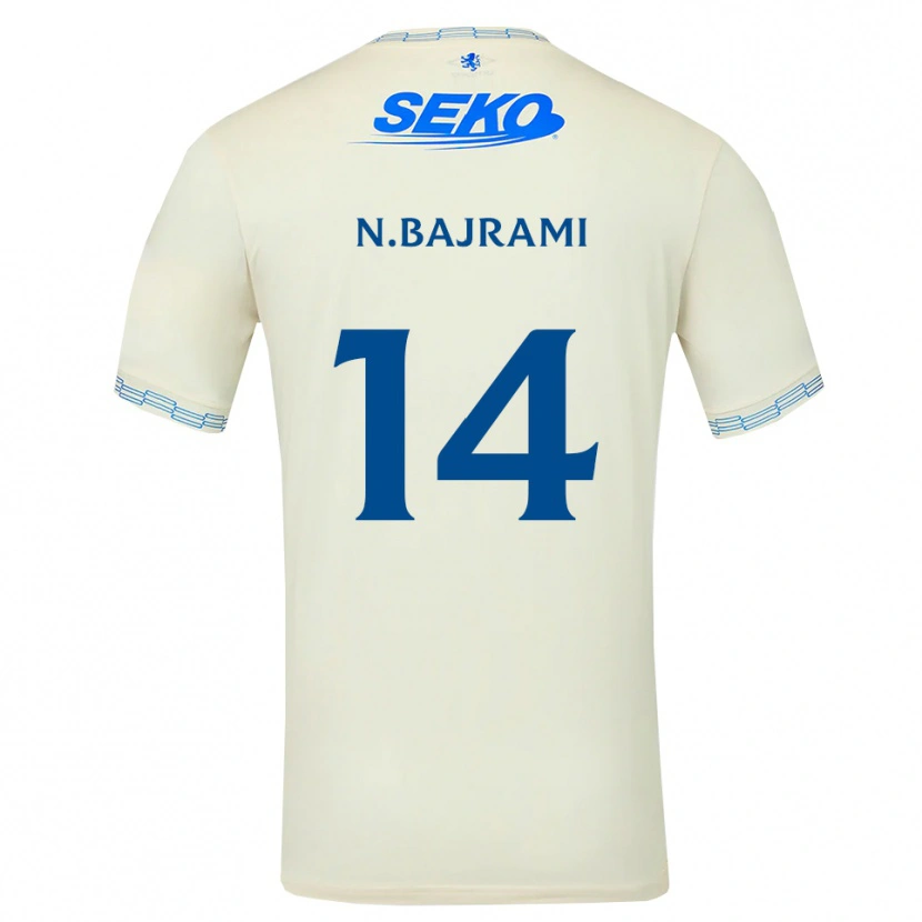 Danxen Bambino Maglia Nedim Bajrami #14 Bianco Blu Cielo Profondo Kit Gara Away 2026/27 Maglietta