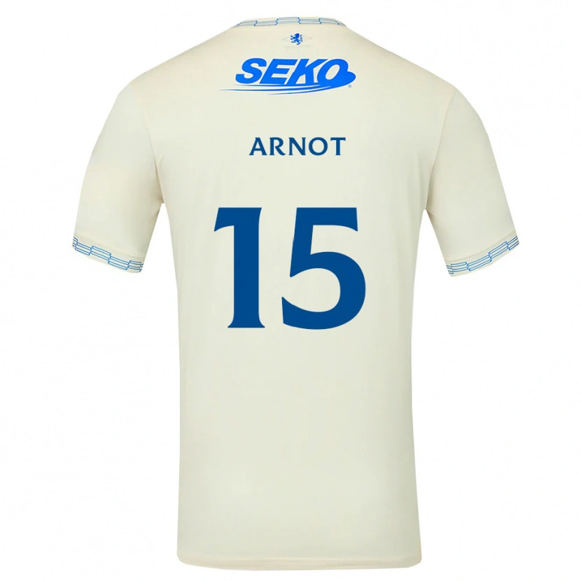 Danxen Bambino Maglia Elizabeth Arnot #15 Bianco Blu Cielo Profondo Kit Gara Away 2026/27 Maglietta