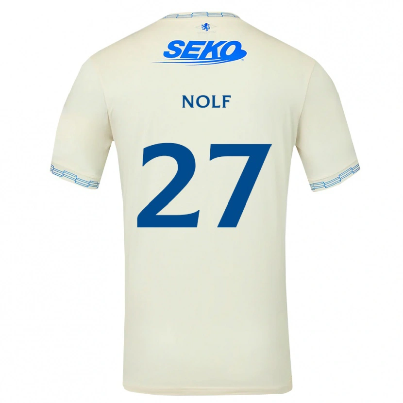 Danxen Bambino Maglia Madeline Nolf #27 Bianco Blu Cielo Profondo Kit Gara Away 2026/27 Maglietta