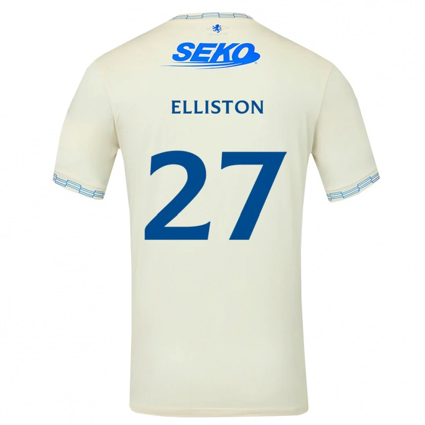 Danxen Bambino Maglia Maddie Elliston #27 Bianco Blu Cielo Profondo Kit Gara Away 2026/27 Maglietta