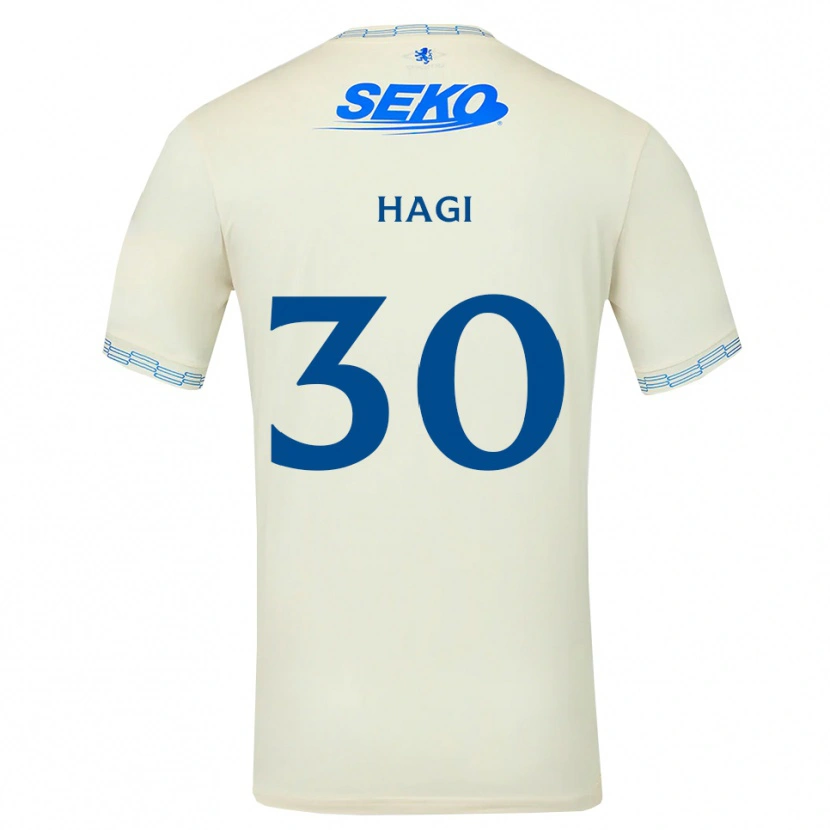Danxen Bambino Maglia Ianis Hagi #30 Bianco Blu Cielo Profondo Kit Gara Away 2026/27 Maglietta