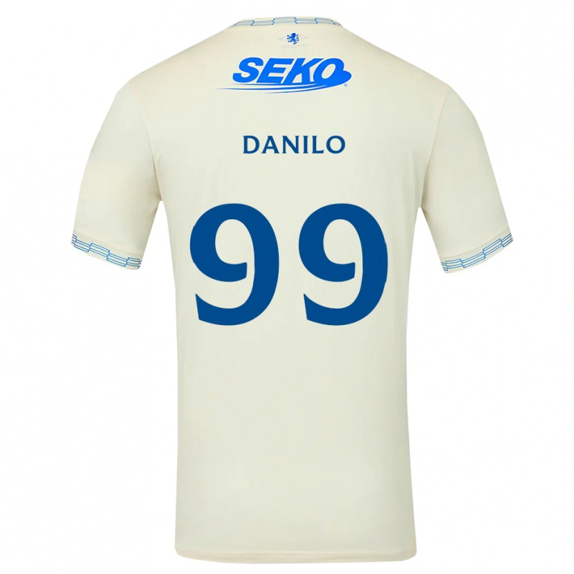 Danxen Bambino Maglia Danilo #99 Bianco Blu Cielo Profondo Kit Gara Away 2026/27 Maglietta