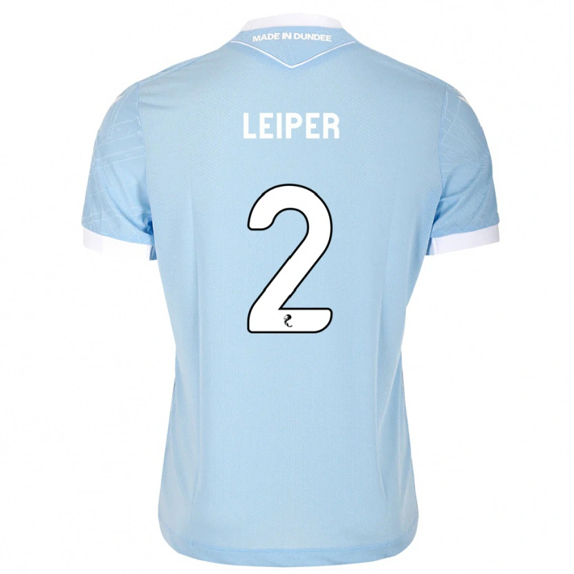 Danxen Bambino Maglia Ashton Leiper #2 Bianco Cielo Chiaro Kit Gara Away 2026/27 Maglietta