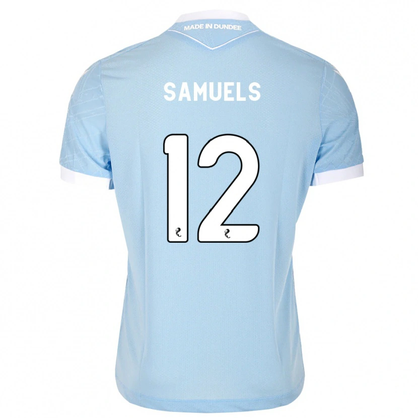 Danxen Bambino Maglia Imari Samuels #12 Bianco Cielo Chiaro Kit Gara Away 2026/27 Maglietta