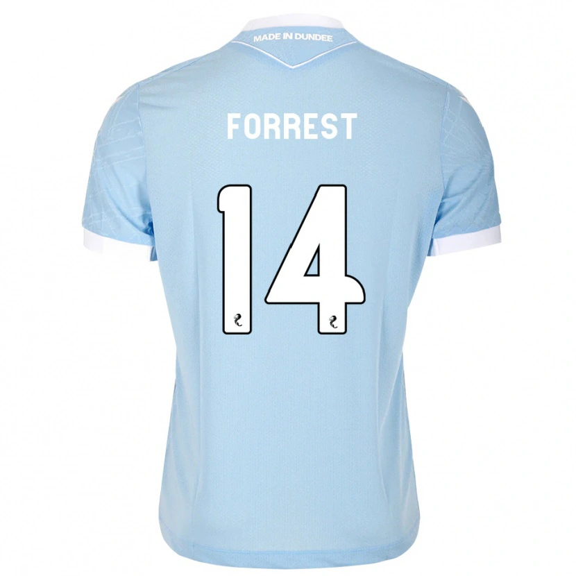 Danxen Bambino Maglia Alan Forrest #14 Bianco Cielo Chiaro Kit Gara Away 2026/27 Maglietta