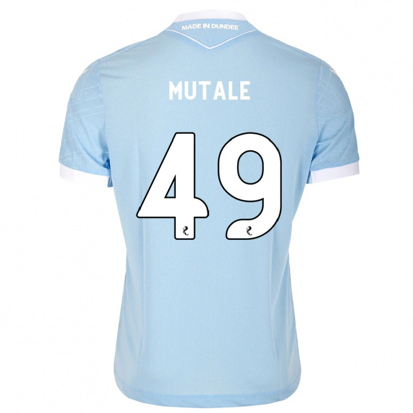Danxen Bambino Maglia Euan Mutale #49 Bianco Cielo Chiaro Kit Gara Away 2026/27 Maglietta