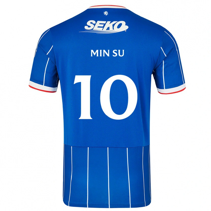 Danxen Bambino Maglia Min-Su Kim #10 Bianco Rosso Blu Kit Gara Home 2026/27 Maglietta