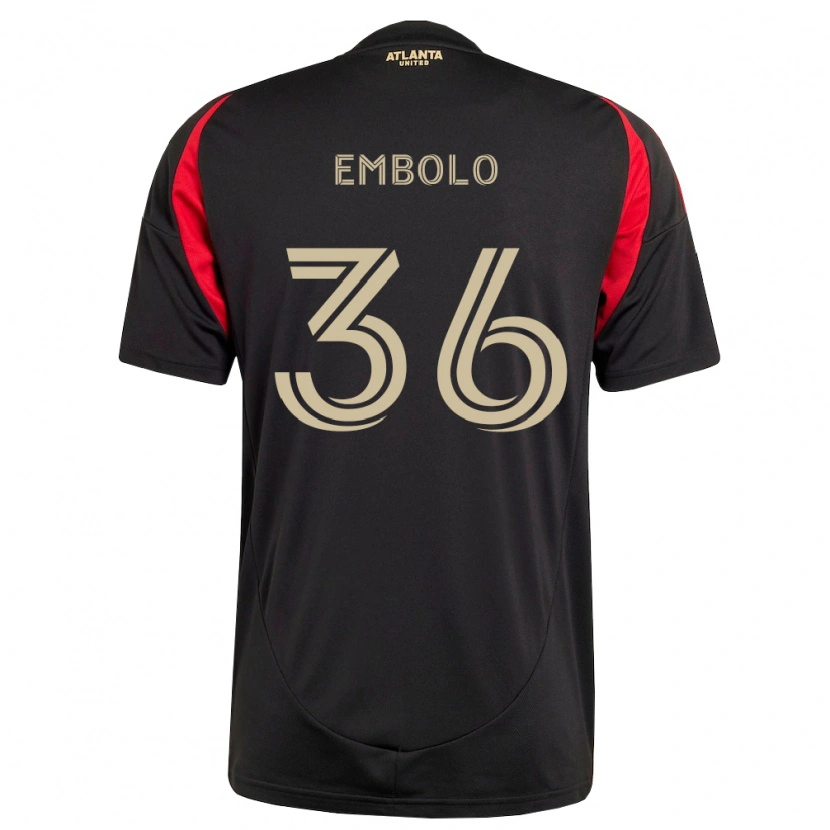 Danxen Bambino Maglia Breel Embolo #36 Nero Rosso Kit Gara Home 2026/27 Maglietta