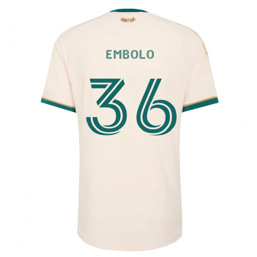 Danxen Bambino Maglia Breel Embolo #36 Verde Champagne Kit Gara Away 2026/27 Maglietta