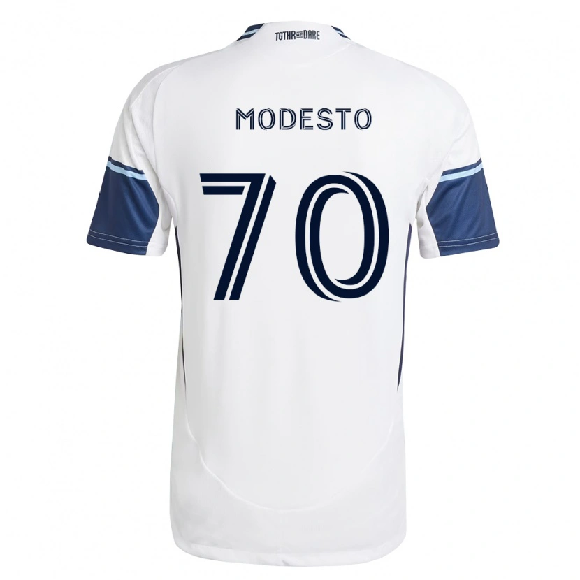 Danxen Bambino Maglia Rui Modesto #70 Bianco Blu Reale Kit Gara Home 2026/27 Maglietta
