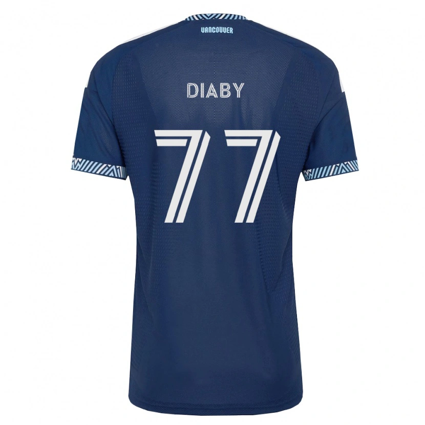Danxen Bambino Maglia Yadaly Diaby #77 Blu Scuro Bianco Kit Gara Away 2026/27 Maglietta