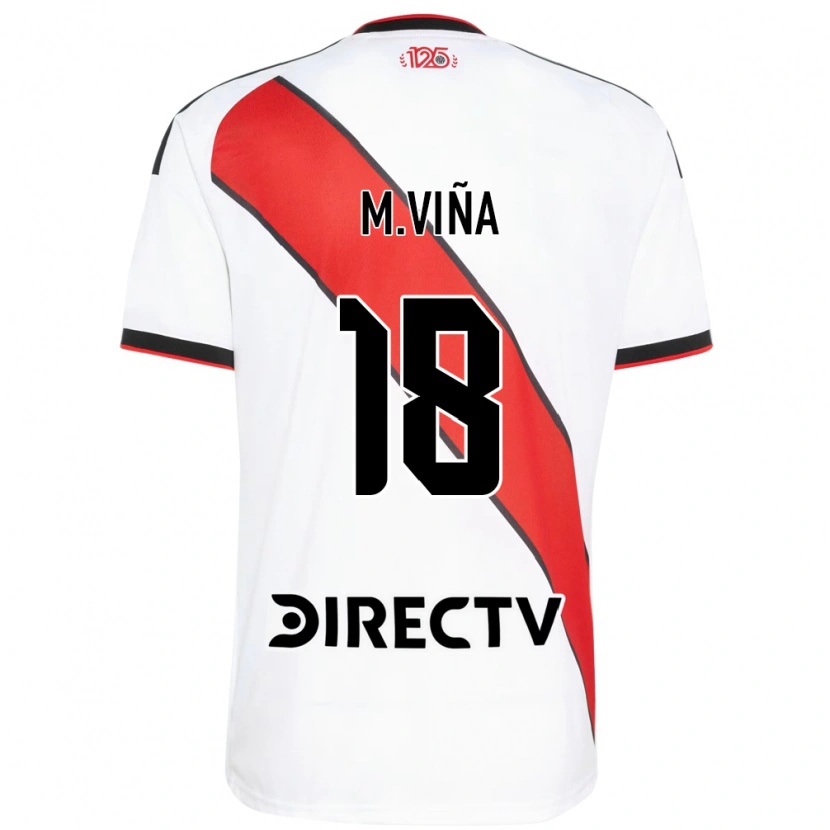 Danxen Uomo Maglia Matías Viña #18 Rosso Bianco Nero Kit Gara Home 2026/27 Maglietta