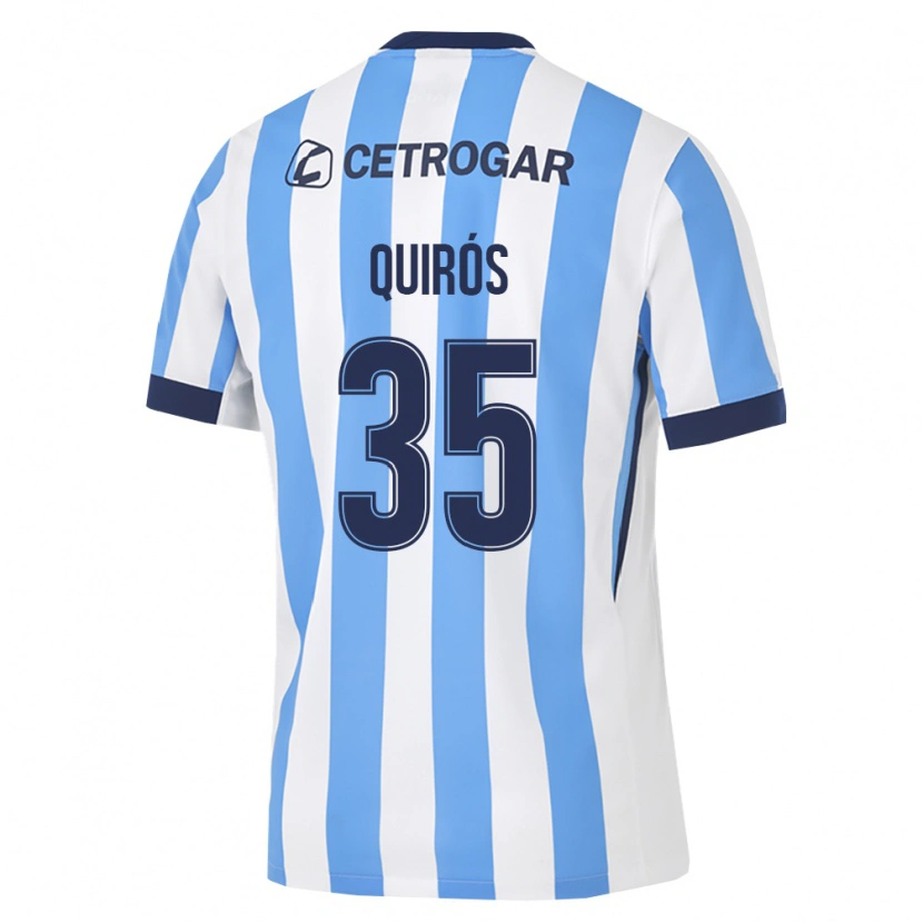 Danxen Uomo Maglia Santiago Quirós #35 Azzurro Bianco Nero Kit Gara Home 2026/27 Maglietta