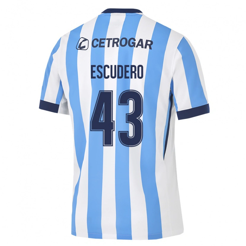 Danxen Uomo Maglia Gonzalo Escudero #43 Azzurro Bianco Nero Kit Gara Home 2026/27 Maglietta