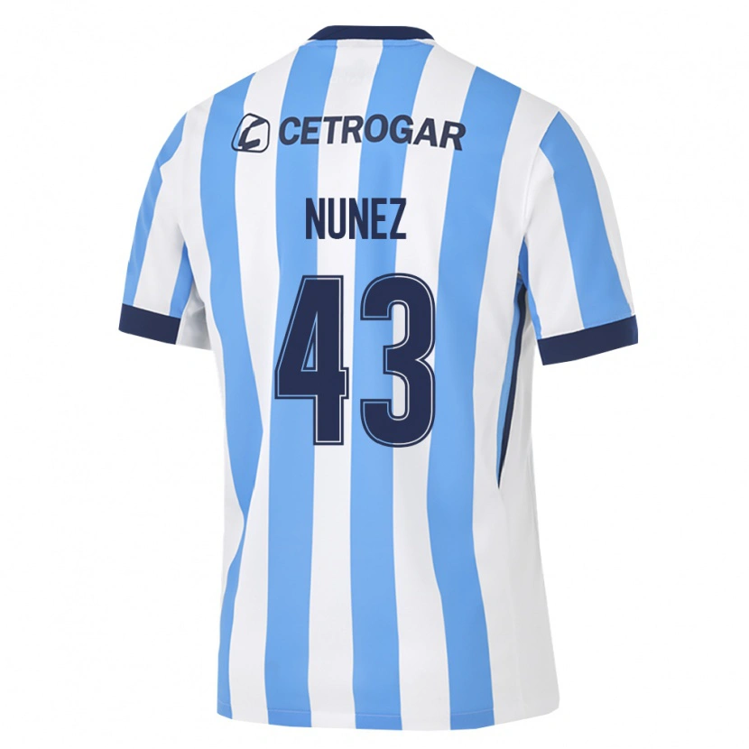 Danxen Uomo Maglia Lucas Nunez #43 Azzurro Bianco Nero Kit Gara Home 2026/27 Maglietta