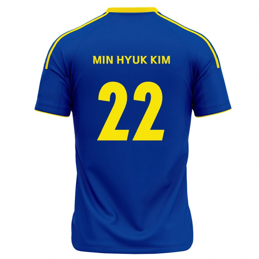 Danxen Uomo Maglia Min-Hyuk Kim #22 Blu Reale Giallo Kit Gara Home 2026/27 Maglietta