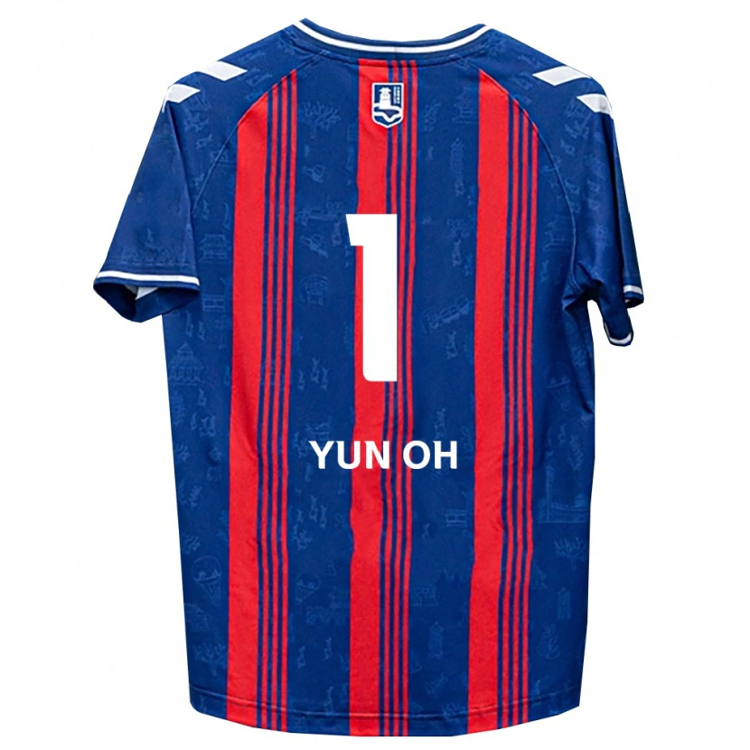 Danxen Uomo Maglia Yun-Oh Lee #1 Blu Rosso Bianco Kit Gara Home 2026/27 Maglietta