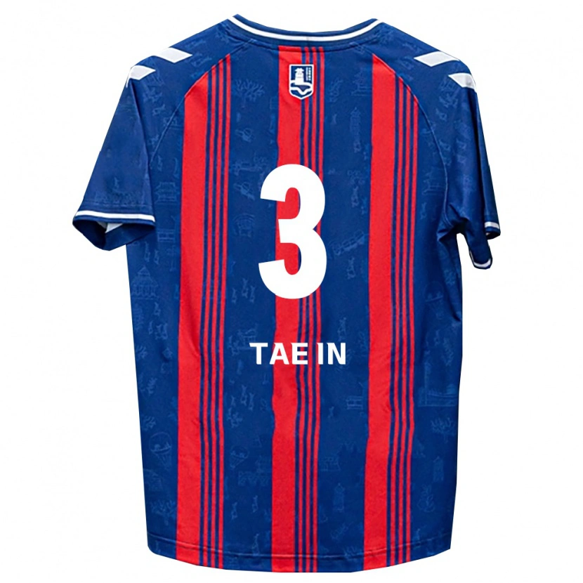 Danxen Uomo Maglia Tae-In Yoon #3 Blu Rosso Bianco Kit Gara Home 2026/27 Maglietta