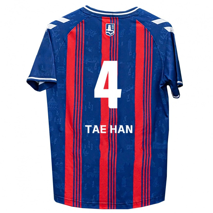 Danxen Uomo Maglia Tae-Han Kim #4 Blu Rosso Bianco Kit Gara Home 2026/27 Maglietta