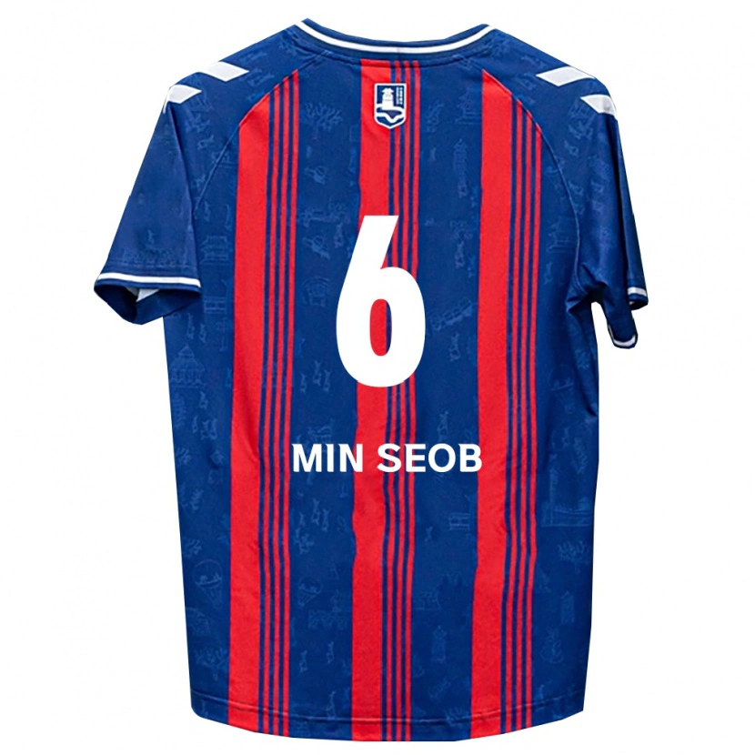 Danxen Uomo Maglia Min-Seob Song #6 Blu Rosso Bianco Kit Gara Home 2026/27 Maglietta