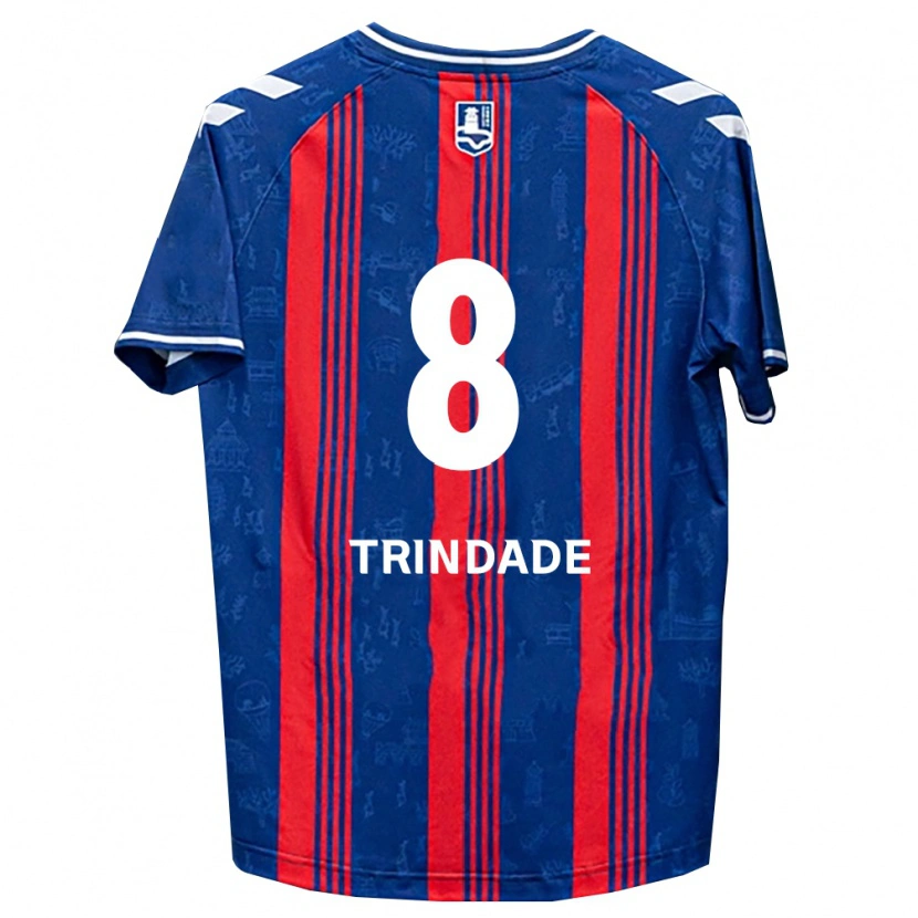 Danxen Uomo Maglia Matheus Trindade #8 Blu Rosso Bianco Kit Gara Home 2026/27 Maglietta