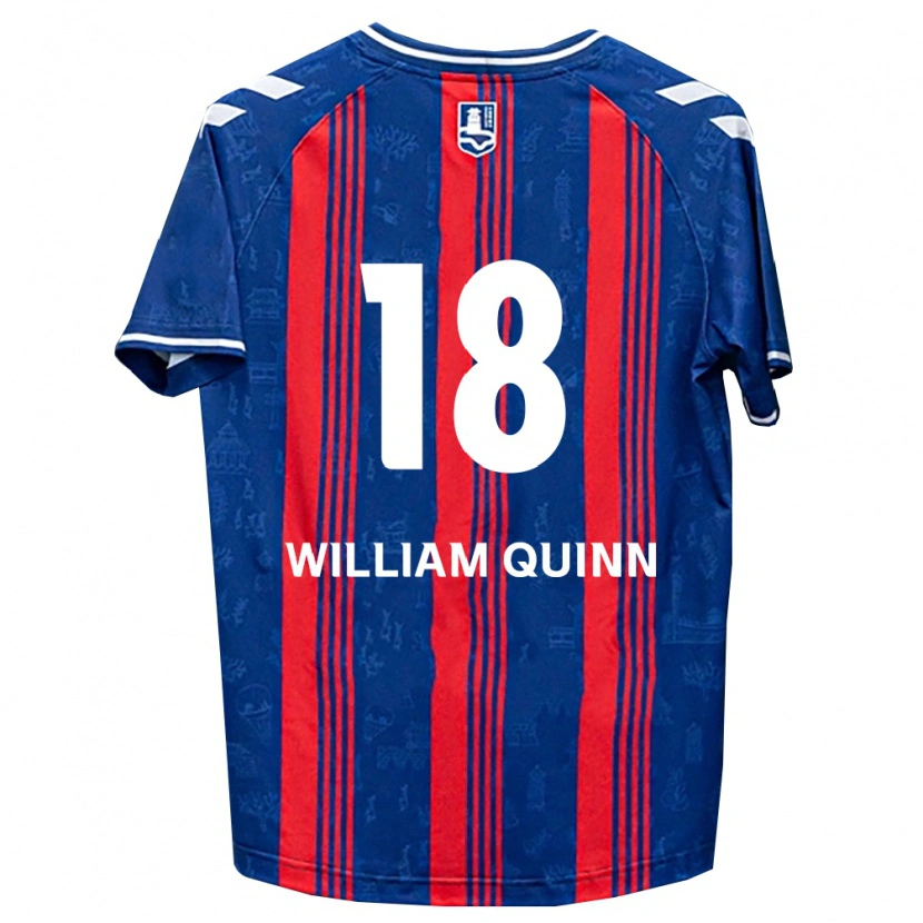 Danxen Uomo Maglia Max William Quinn #18 Blu Rosso Bianco Kit Gara Home 2026/27 Maglietta