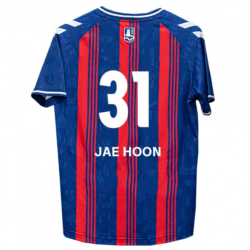 Danxen Uomo Maglia Jae-Hoon Lee #31 Blu Rosso Bianco Kit Gara Home 2026/27 Maglietta
