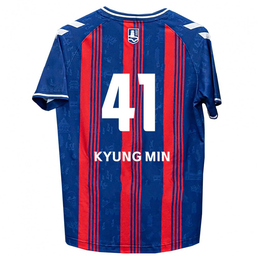 Danxen Uomo Maglia Kyung-Min Lee #41 Blu Rosso Bianco Kit Gara Home 2026/27 Maglietta