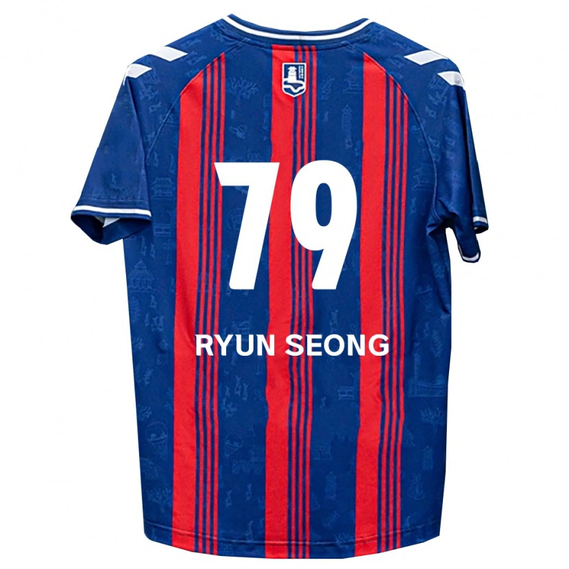 Danxen Uomo Maglia Ryun-Seong Choe #79 Blu Rosso Bianco Kit Gara Home 2026/27 Maglietta