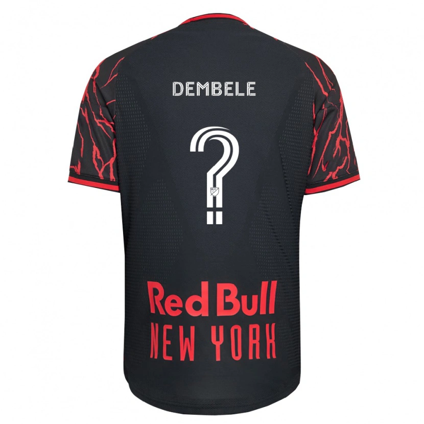 Danxen Uomo Maglia Malick Dembele #0 Rosso Nero Bianco Kit Gara Home 2026/27 Maglietta