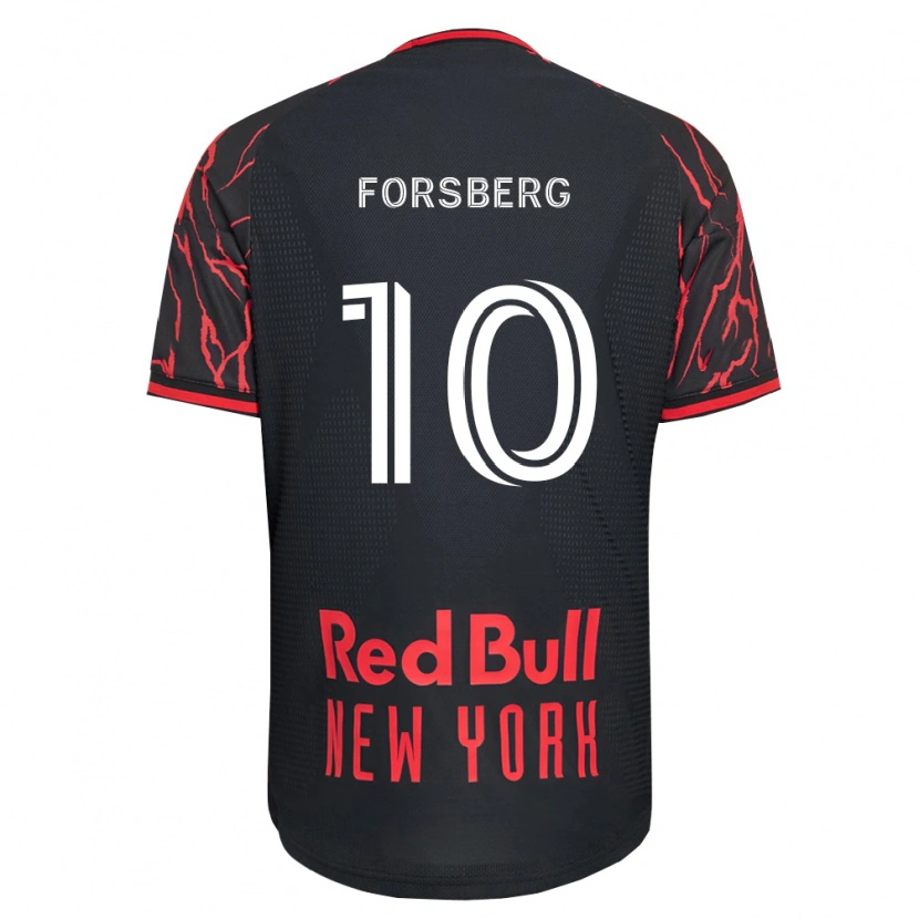 Danxen Uomo Maglia Emil Forsberg #10 Rosso Nero Bianco Kit Gara Home 2026/27 Maglietta