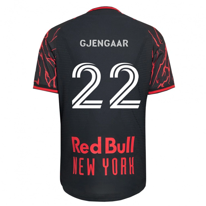 Danxen Uomo Maglia Dennis Gjengaar #22 Rosso Nero Bianco Kit Gara Home 2026/27 Maglietta