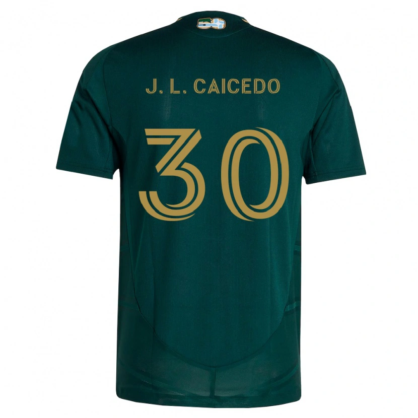 Danxen Uomo Maglia José Caicedo #30 Verde Scuro Marrone Kit Gara Home 2026/27 Maglietta