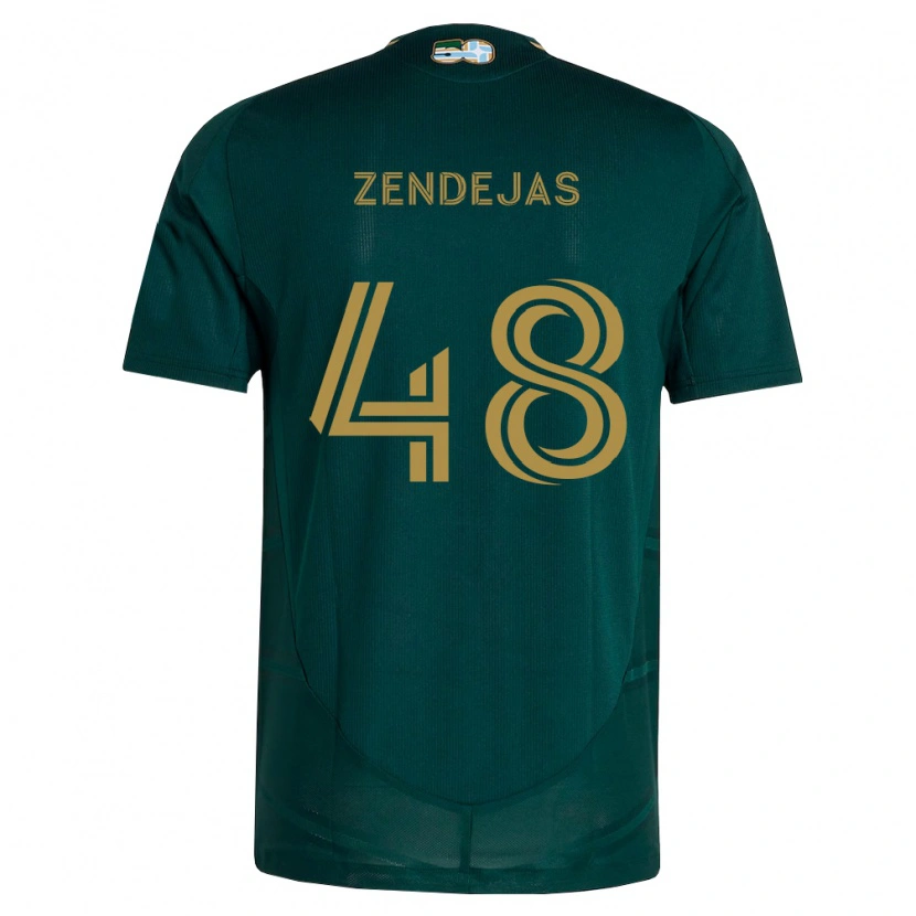 Danxen Uomo Maglia Noah Zendejas #48 Verde Scuro Marrone Kit Gara Home 2026/27 Maglietta
