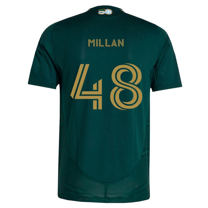 Danxen Uomo Maglia Marco Millan #48 Verde Scuro Marrone Kit Gara Home 2026/27 Maglietta